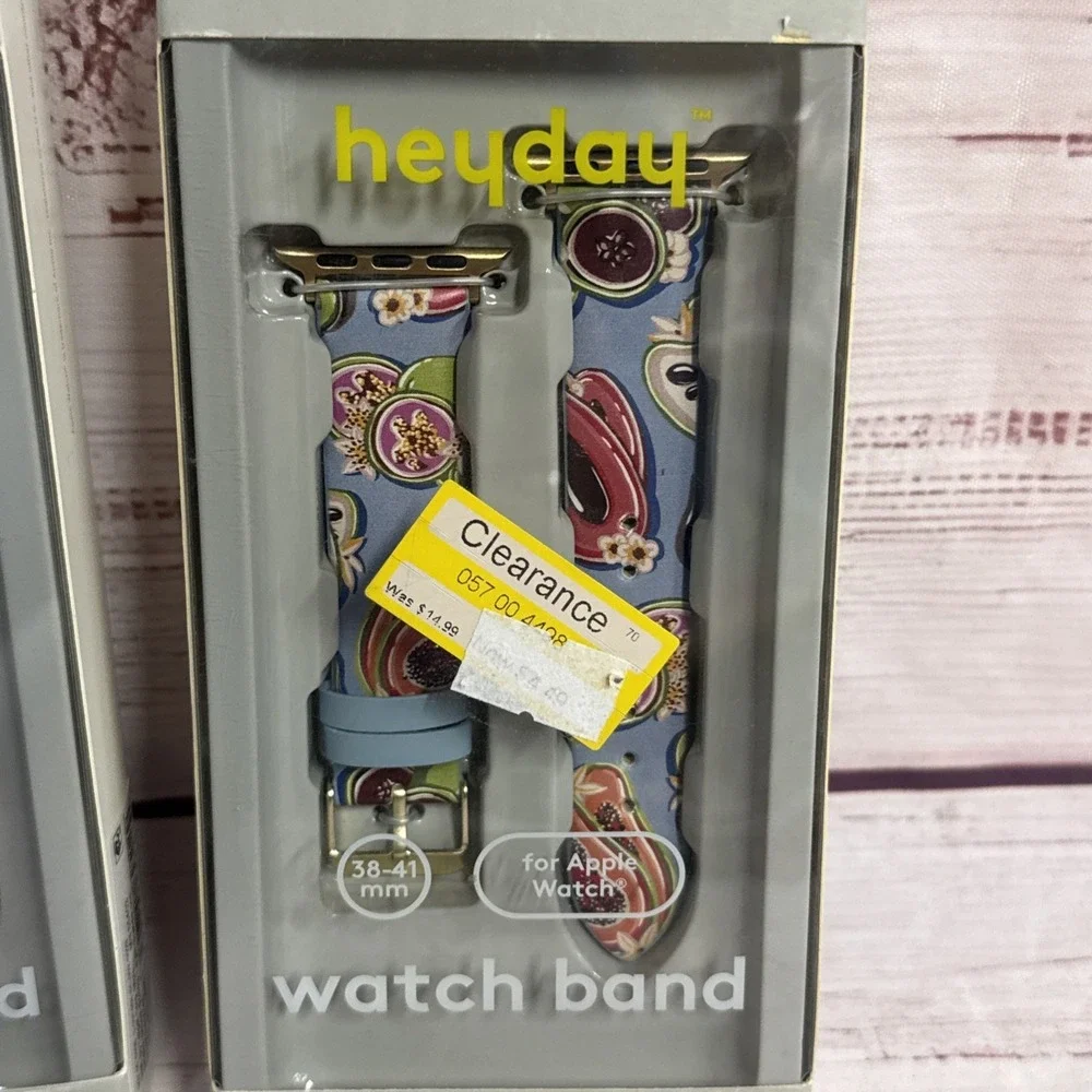 2 Heyday Apple Watch Band - Faux Leather, Blue Paisley 140mm to 190mm